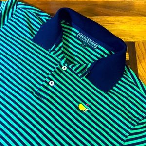 Master Collection men’s L Large stripe polo shirt